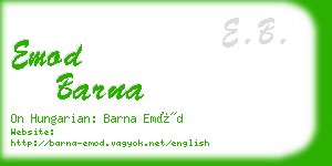 emod barna business card